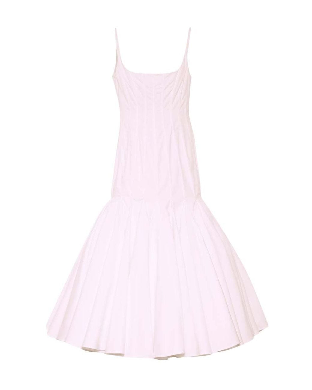 Jacquemus Pink Square Neck Midi Dress