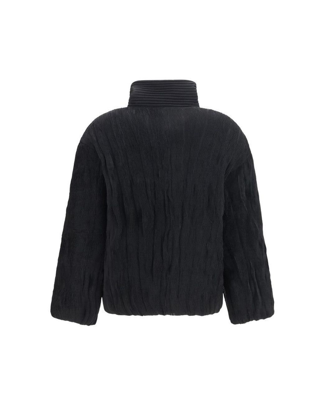 GONGDID DESIGN Blue Stripes Mock Collar Jacket