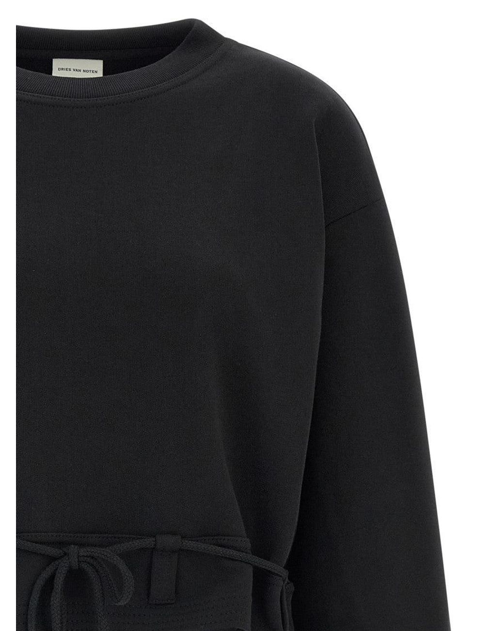 Dries Van Noten Black Crew Neck Sweatshirt