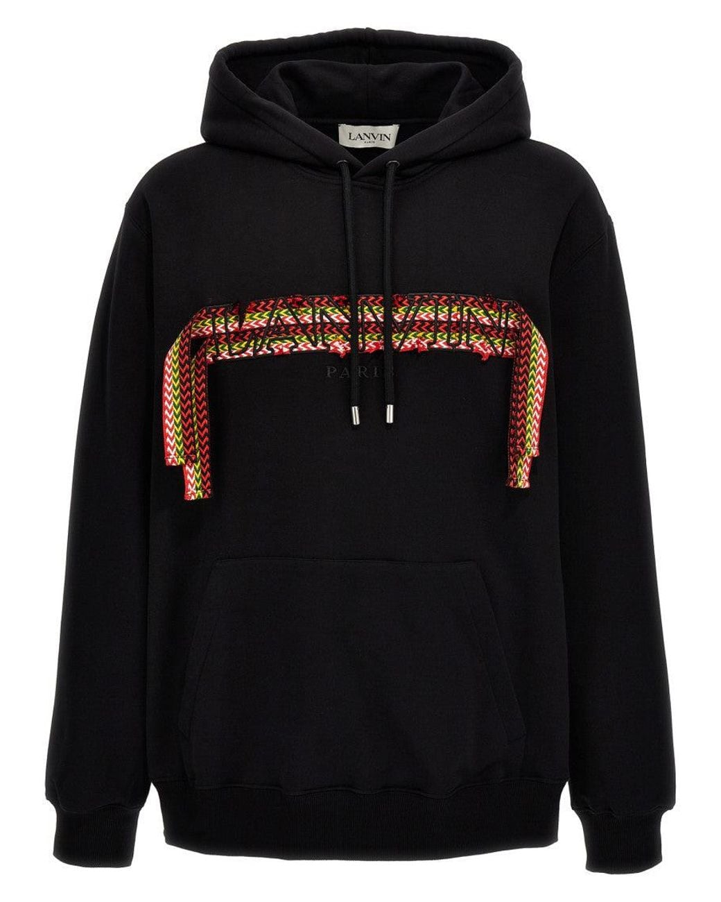 Lanvin Black Curblace Hoodie for men