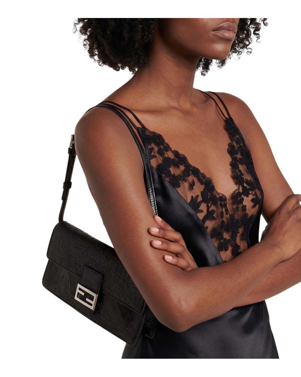 Fendi Black Logo Small Shoulder Bag