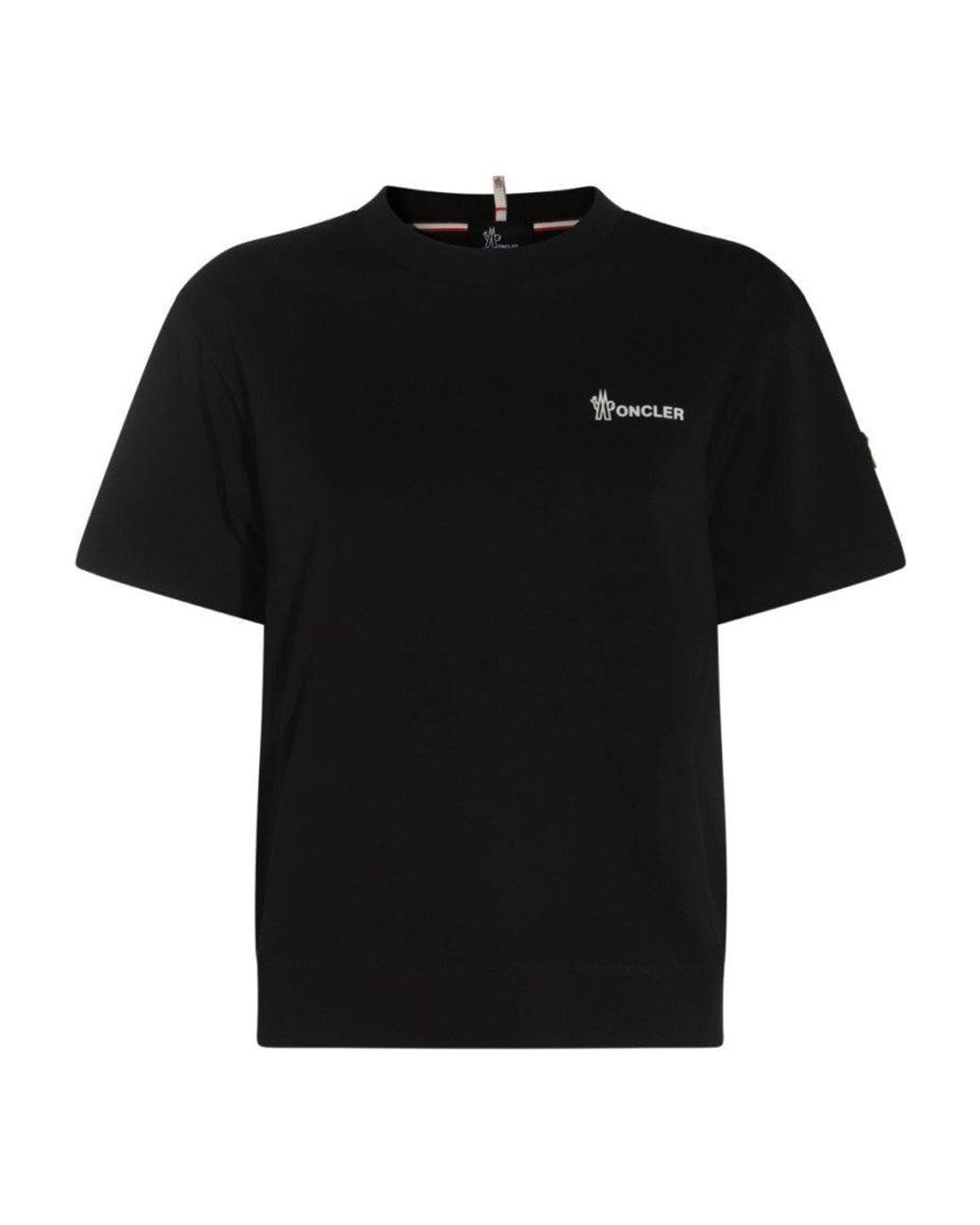 Moncler Black Crew Neck Logo T-Shirt