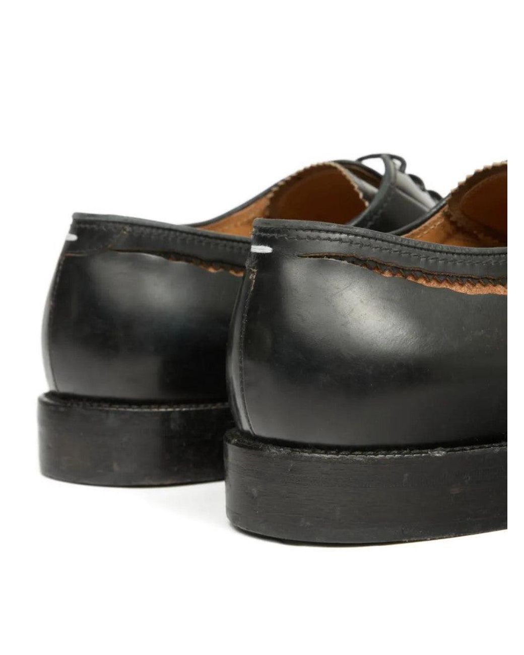Maison Margiela Brown Leather Lace Up Shoes for men