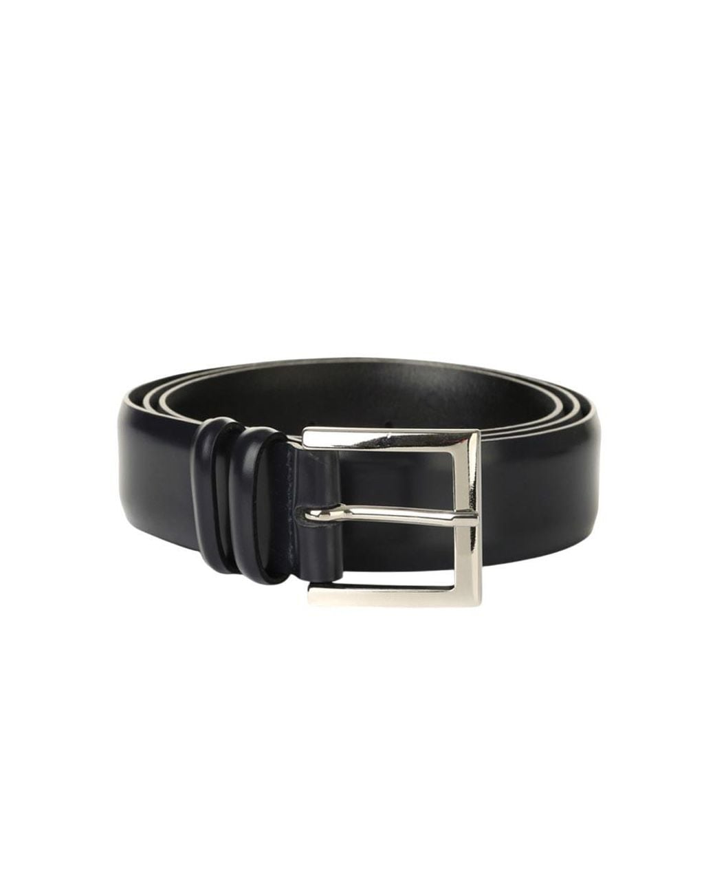 Orciani Black Solid Belt for men