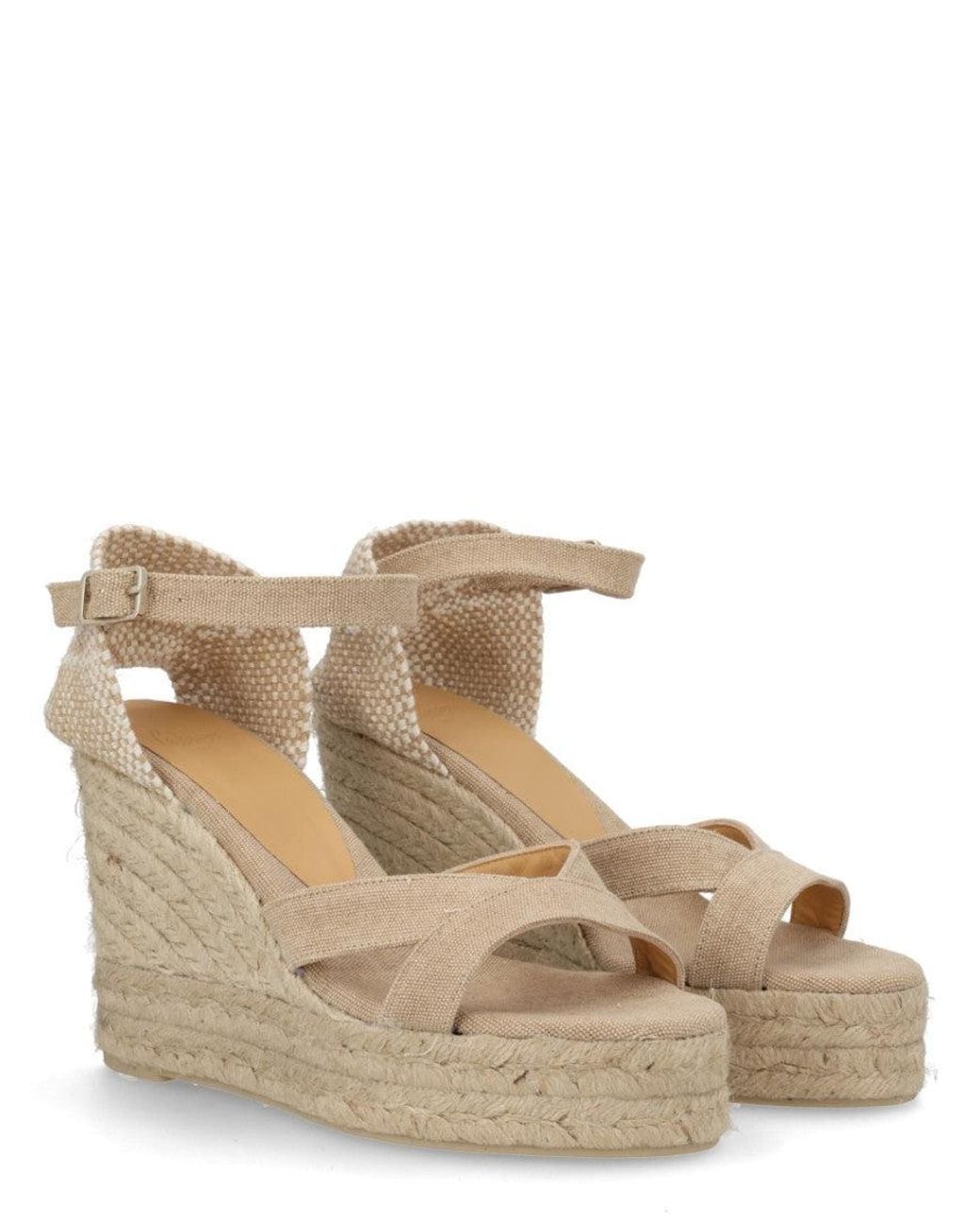 Castaner Natural Woven Bruna Wedges