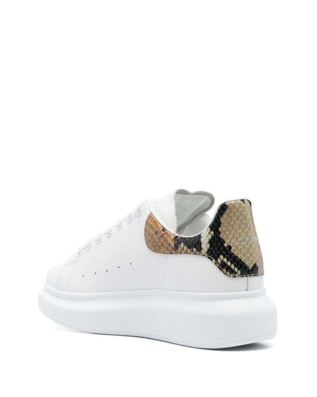 McQueen White Lace Up Sneakers