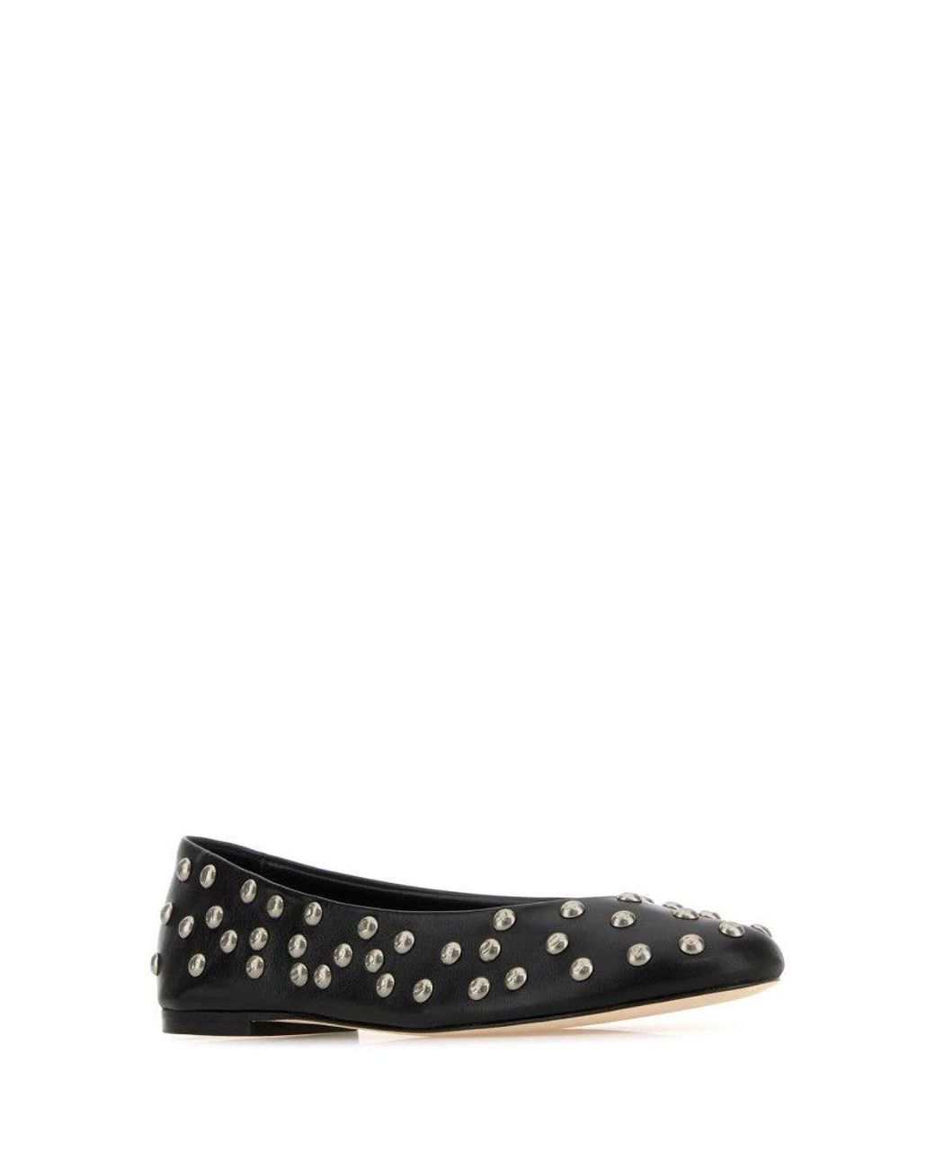 GIMAGUAS Black Studded Ballet Flats