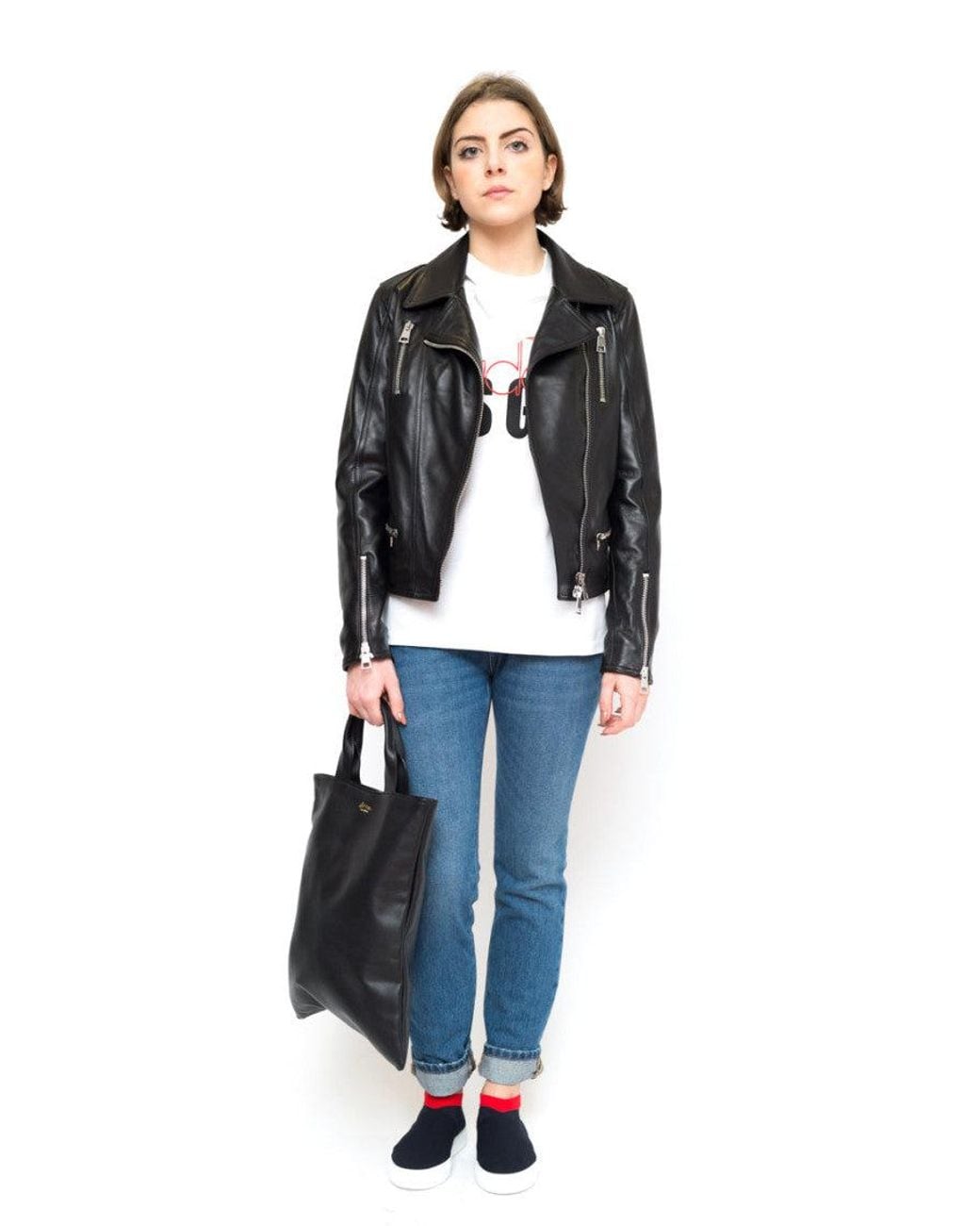 LA ROSE Black Logo Tote