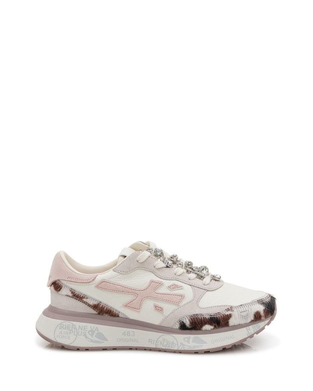 Premiata White Embellished Lauryn Sneakers