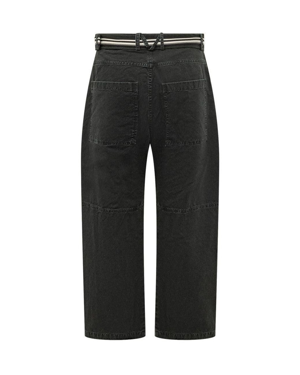 Mordecai Black Loose Flat Front Pants for men