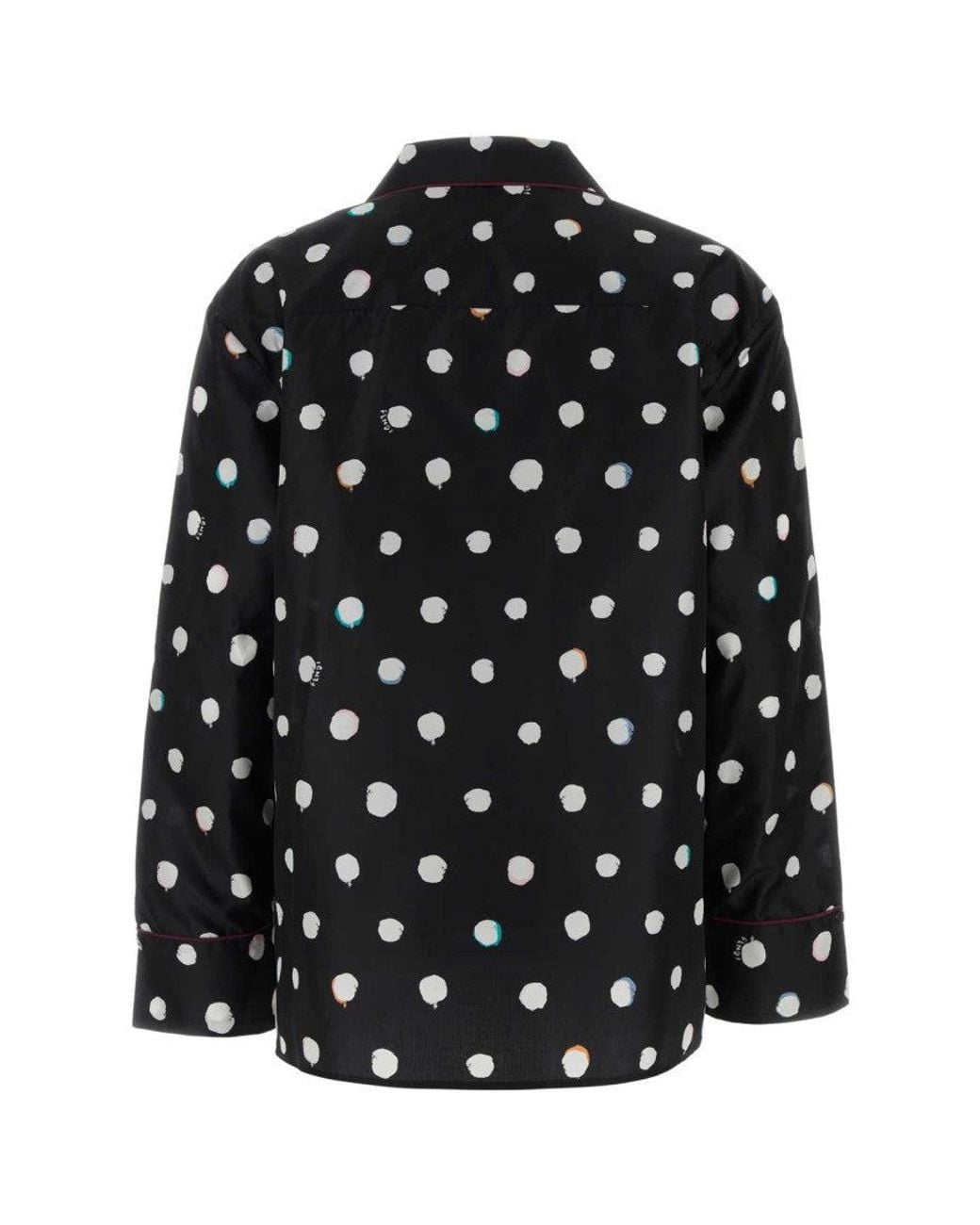Fendi Black Polka Dot Print Shirt
