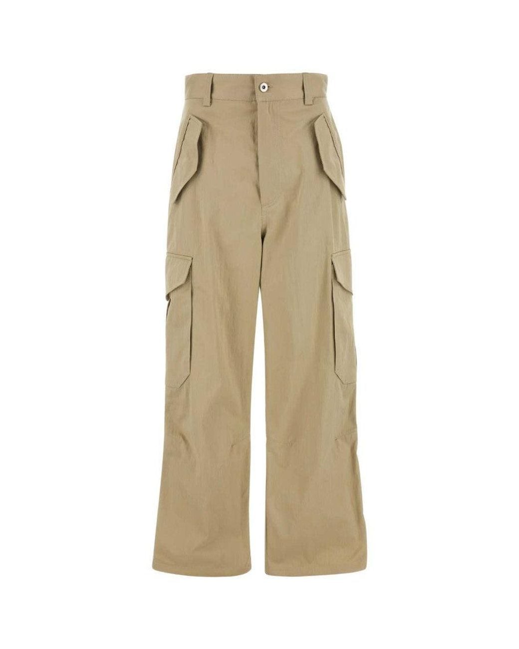 Bottega Veneta Natural Wide Leg Cargo Pant