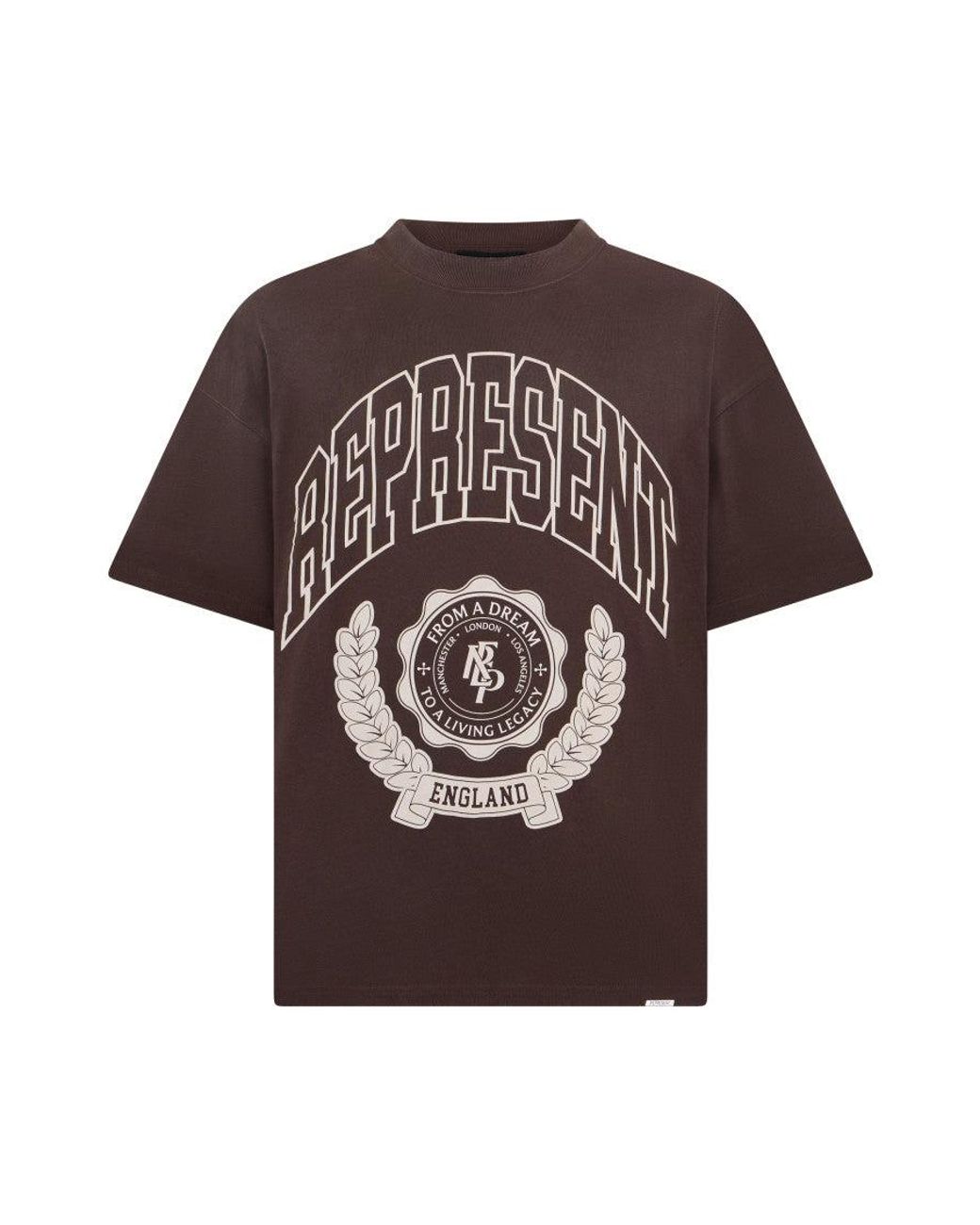 Represent Brown Crew Neck T-Shirt for men