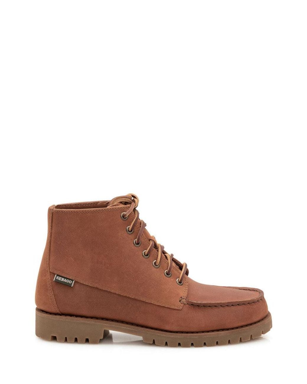 Sebago Brown Leather Ranger Boots for men