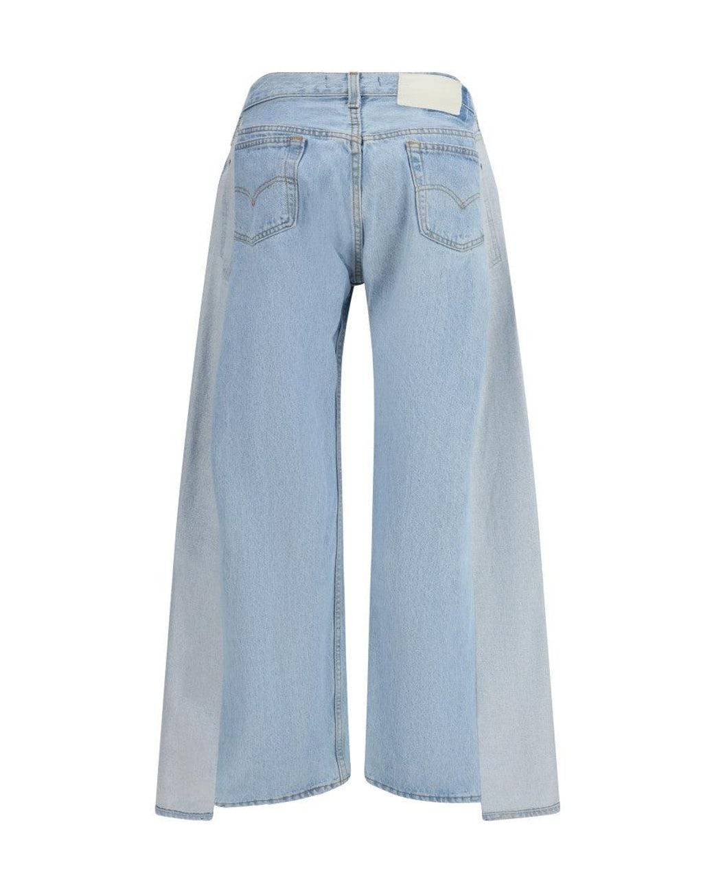 E.L.V. Denim Blue Light Loose Low Rise Jeans
