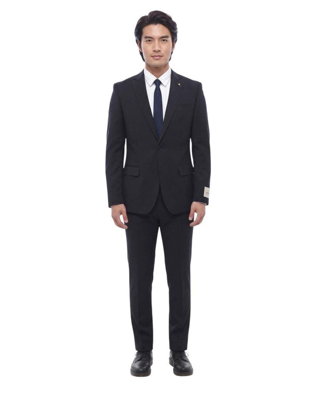 Corneliani Blue Notched Lapel Suit for men