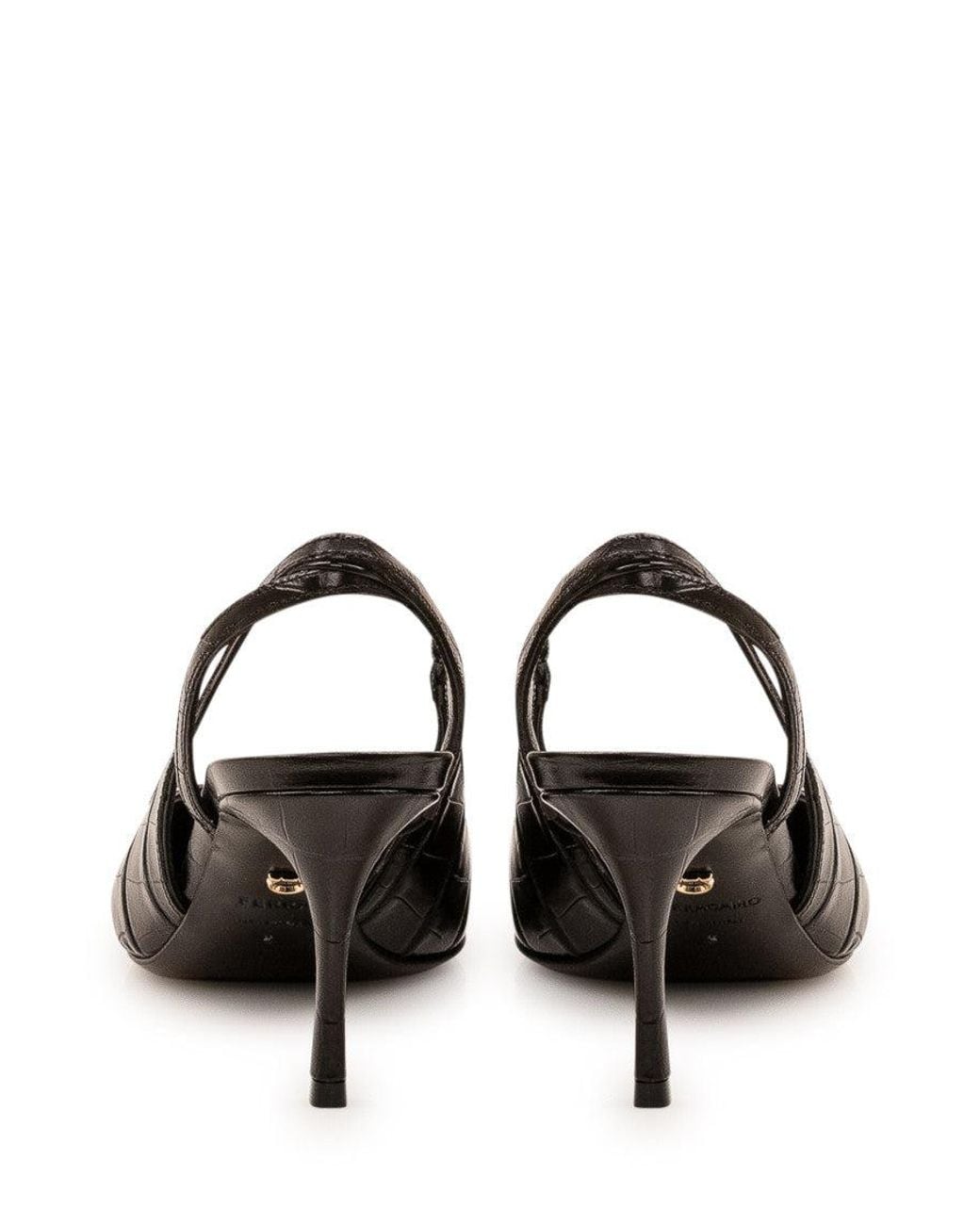 Ferragamo Black Slingback Pumps