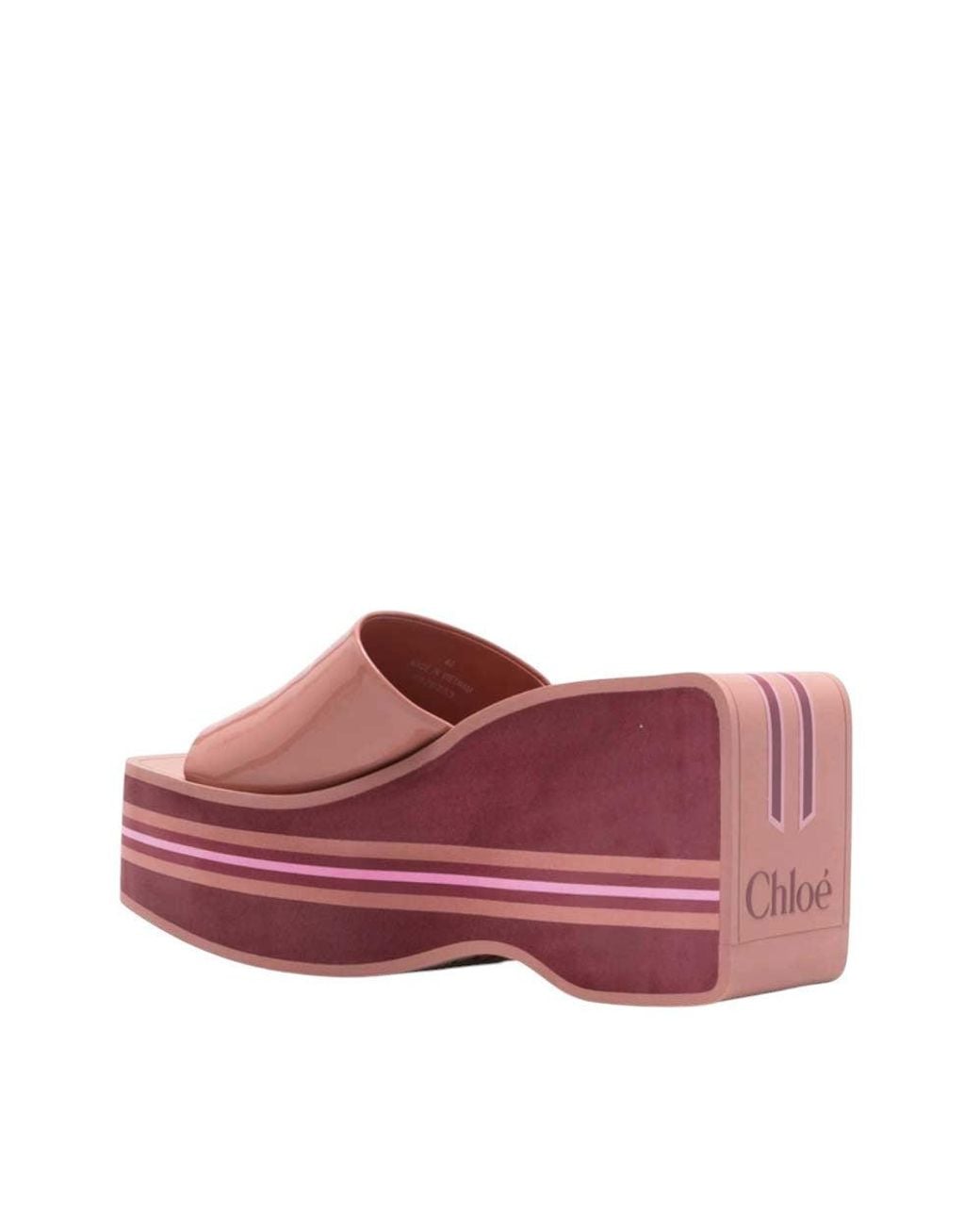 Chloé Red Stripes Wedges