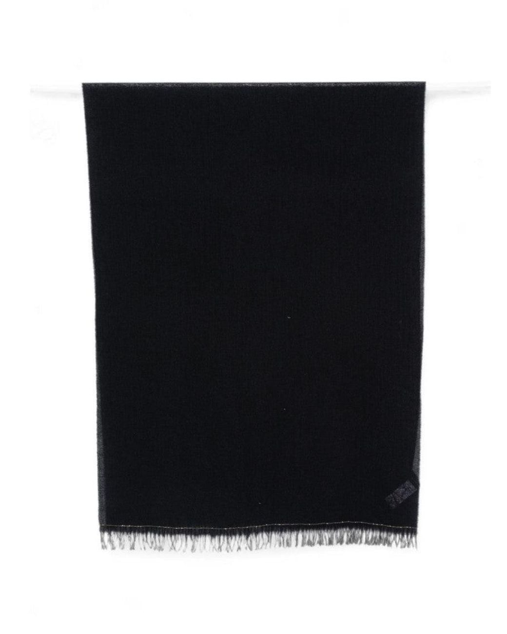 Fabiana Filippi Black Wool Solid Scarf