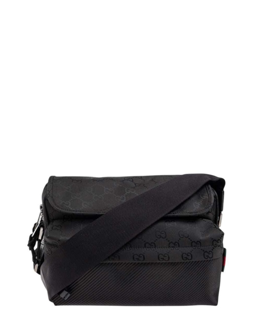 Gucci Black Gg Medium Crossbody Bag for men