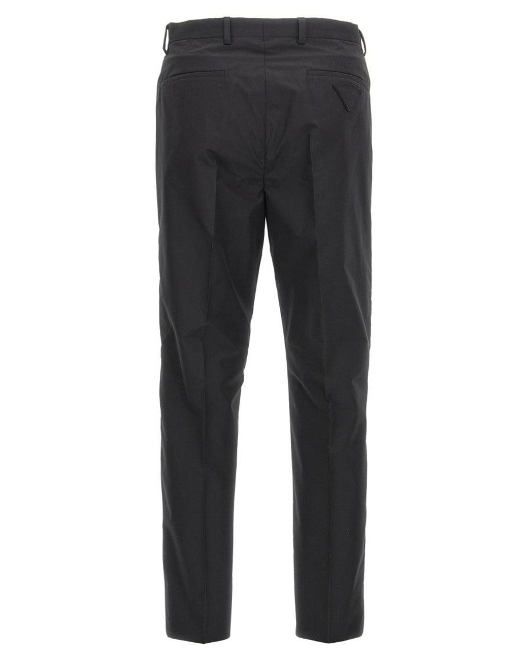 Prada Gray Flat Front Trousers for men