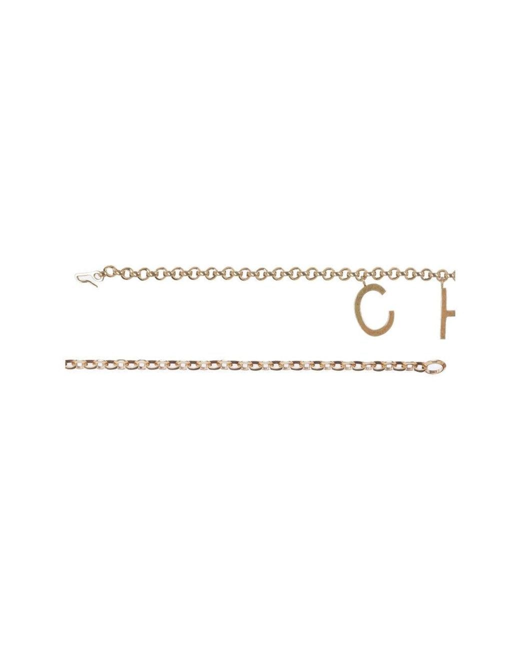 Chloé Metallic Golden Logo Chain Belt