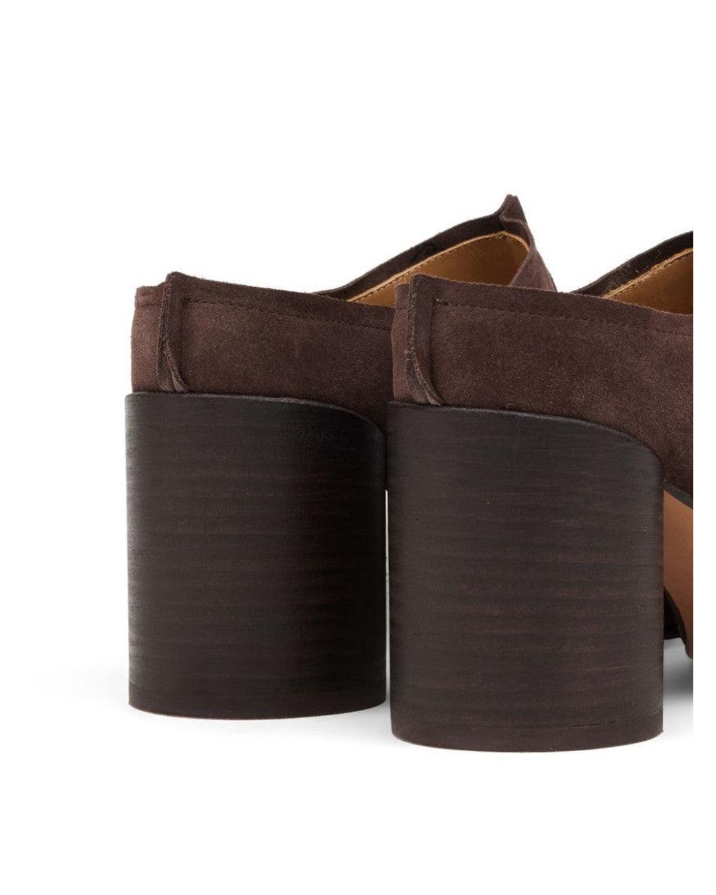 MM6 by Maison Margiela Brown Leather Mules
