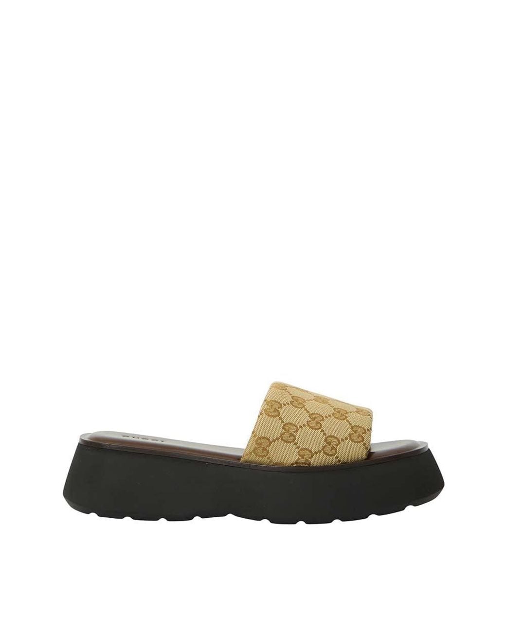 Gucci Brown Logo Gg Sandal
