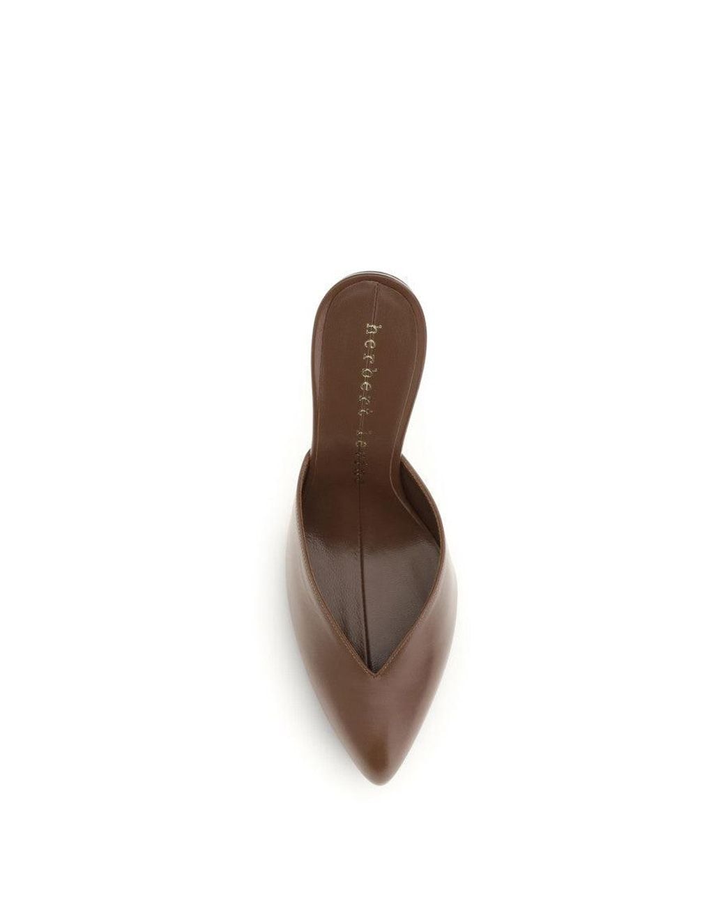 Herbert Levine Brown Leather Mules