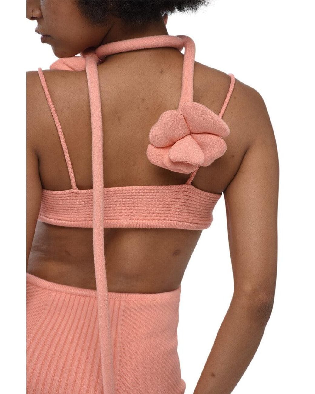 Off-White c/o Virgil Abloh Pink Halter Neck Mini Dress