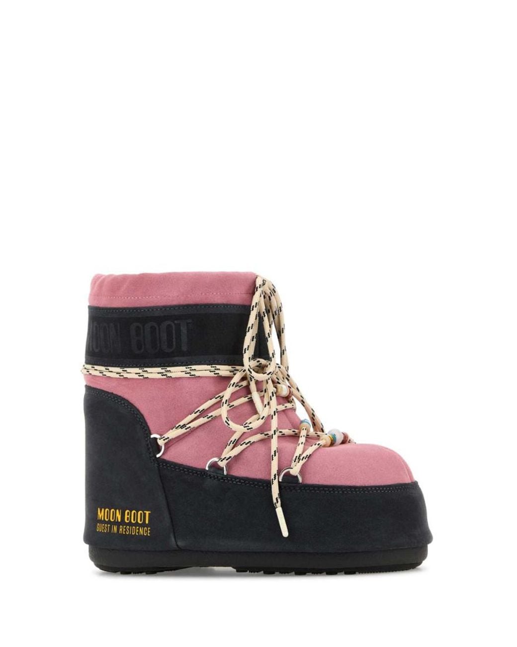 Moon Boot Pink Two-Tone Low Ankle Boots