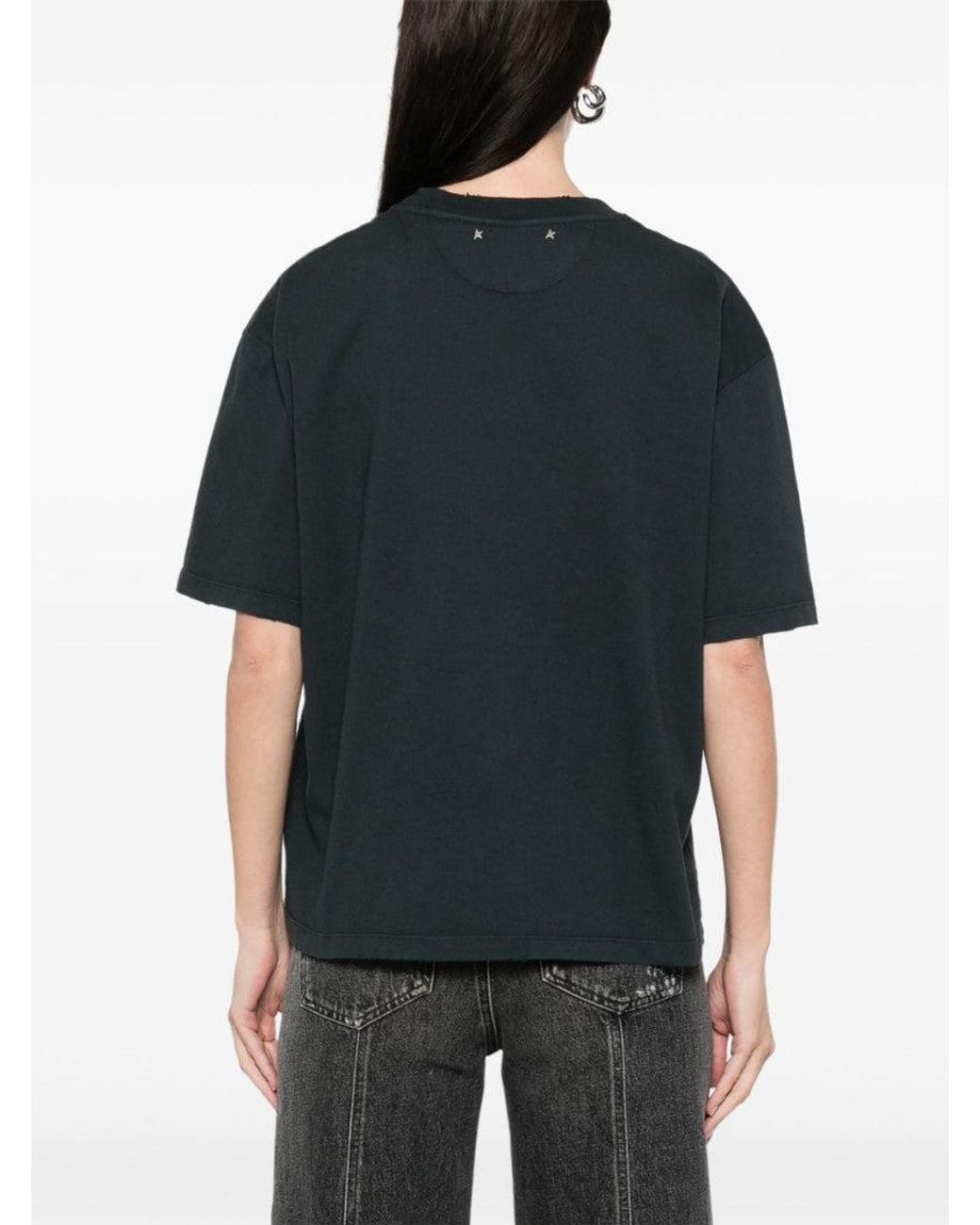 Golden Goose Deluxe Brand Black Crystal T-Shirt