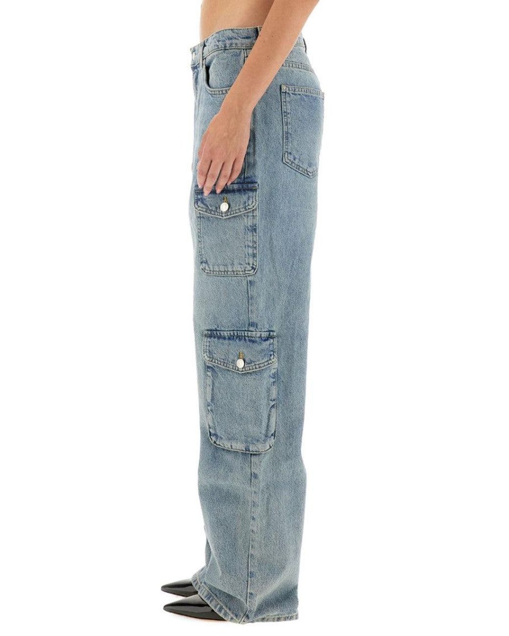 Moschino Blue Loose Mid Rise Jeans
