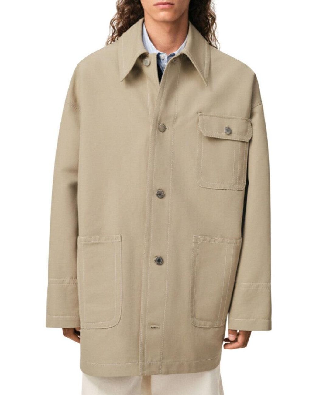 AMI Natural Taupe Oversized Jacket for men