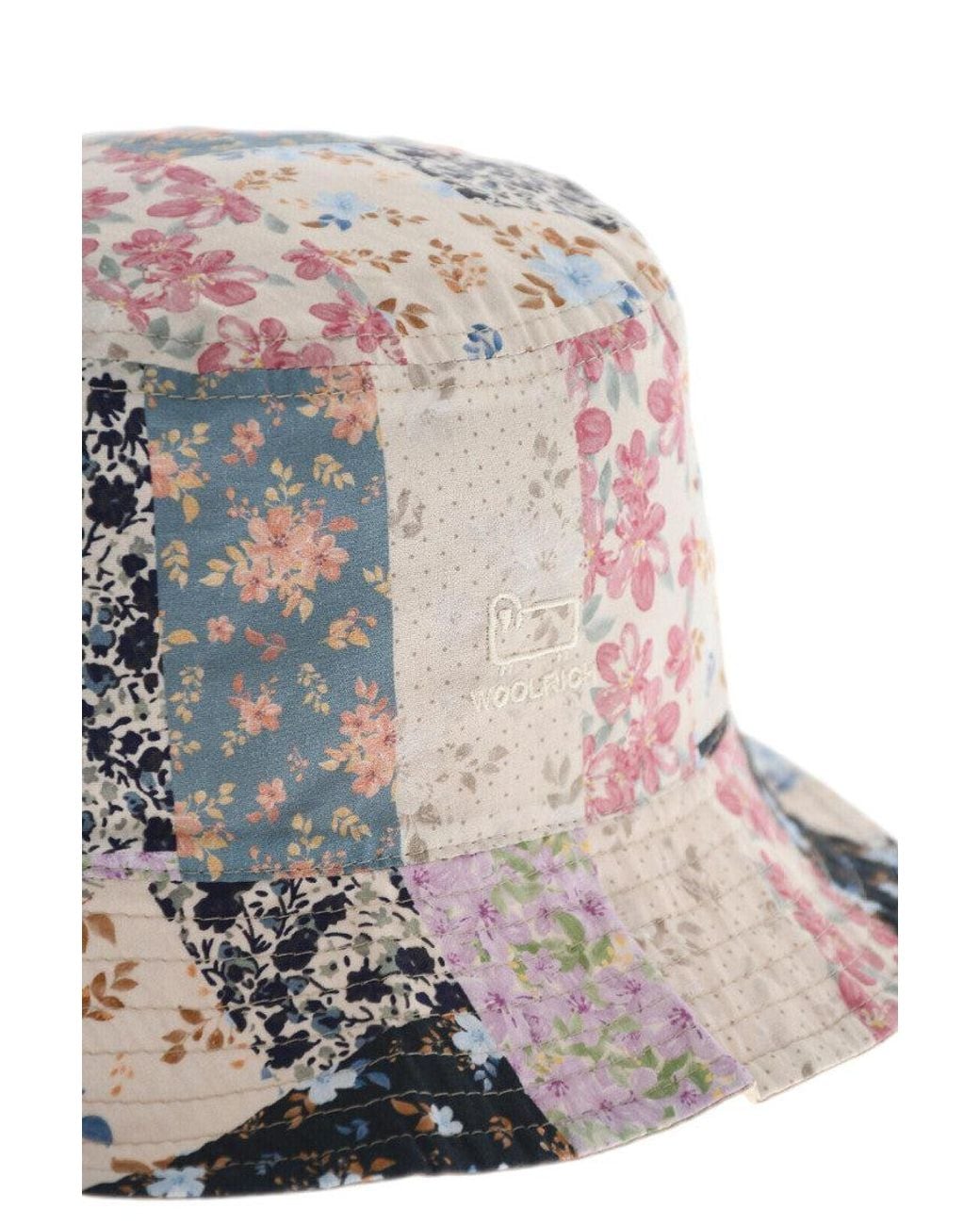 Woolrich White Printed Bucket Hat for men