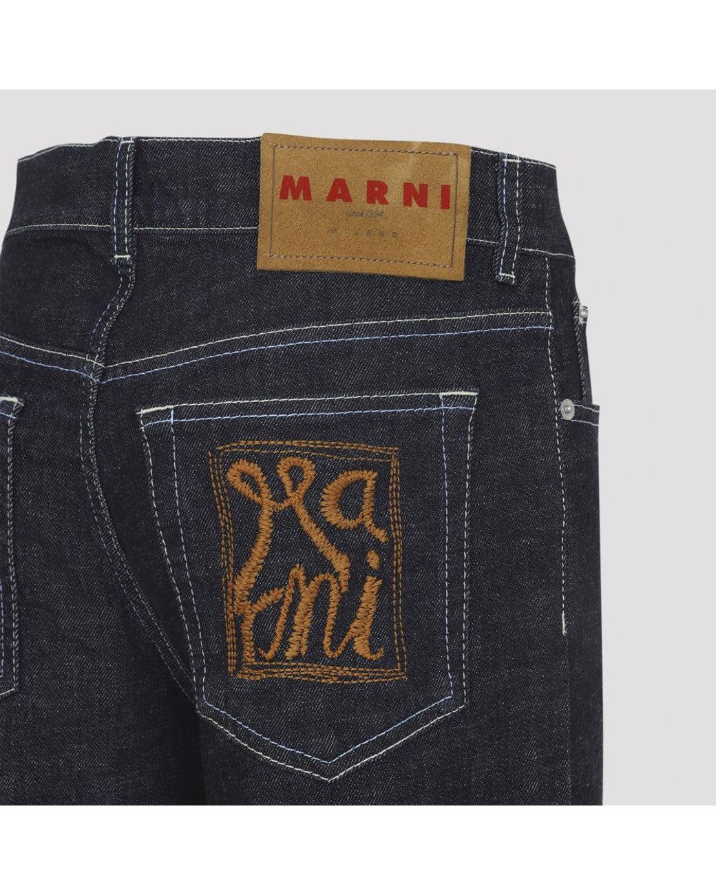 Marni Blue Wide-Leg Jeans