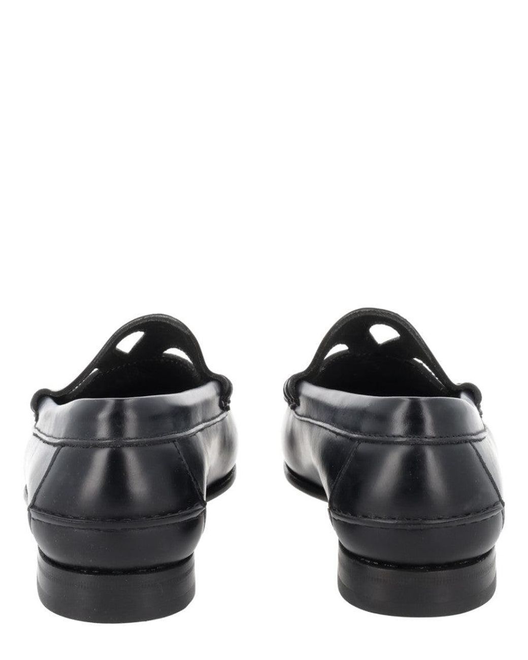 Hereu Gray Leather Loafers