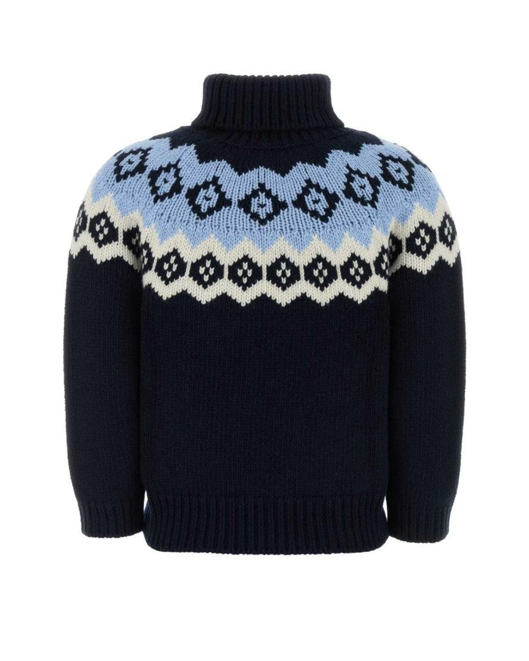 Prada Black Knitted Turtle Neck Sweater