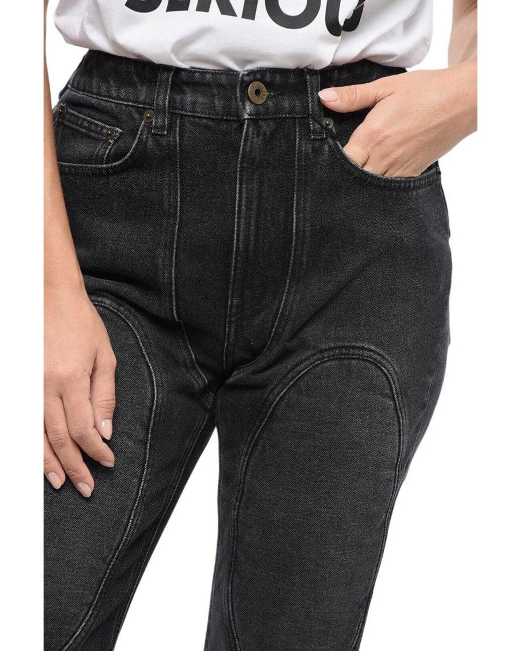 Jean Paul Gaultier Black Straight High Rise Jeans