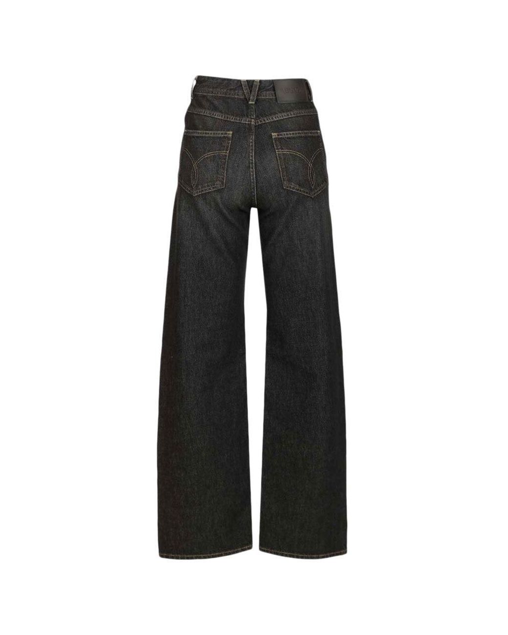 Versace Black Straight High Rise Jean