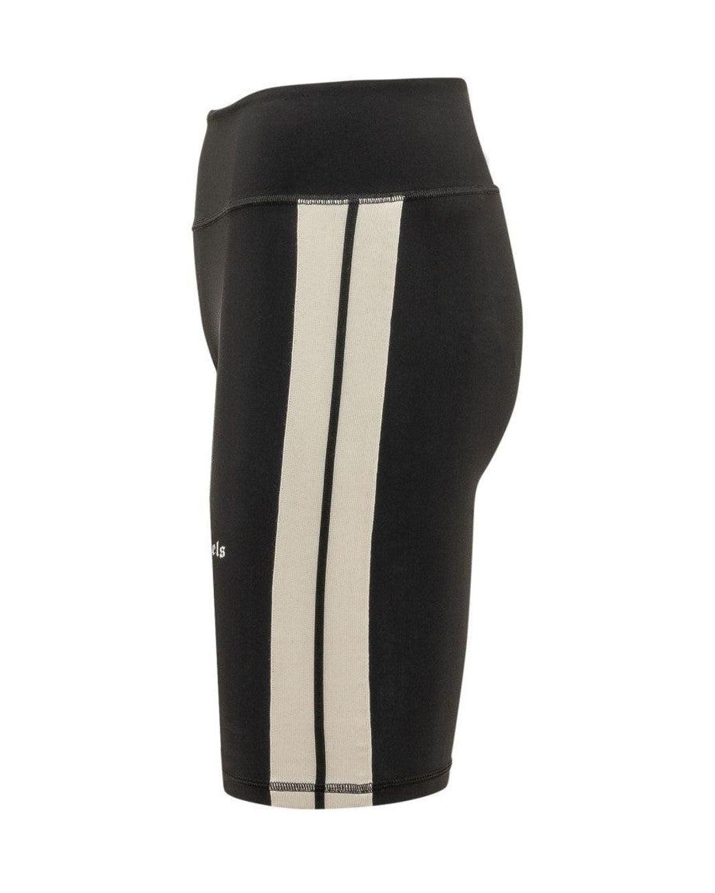 Palm Angels Black Polyamide Logo Shorts