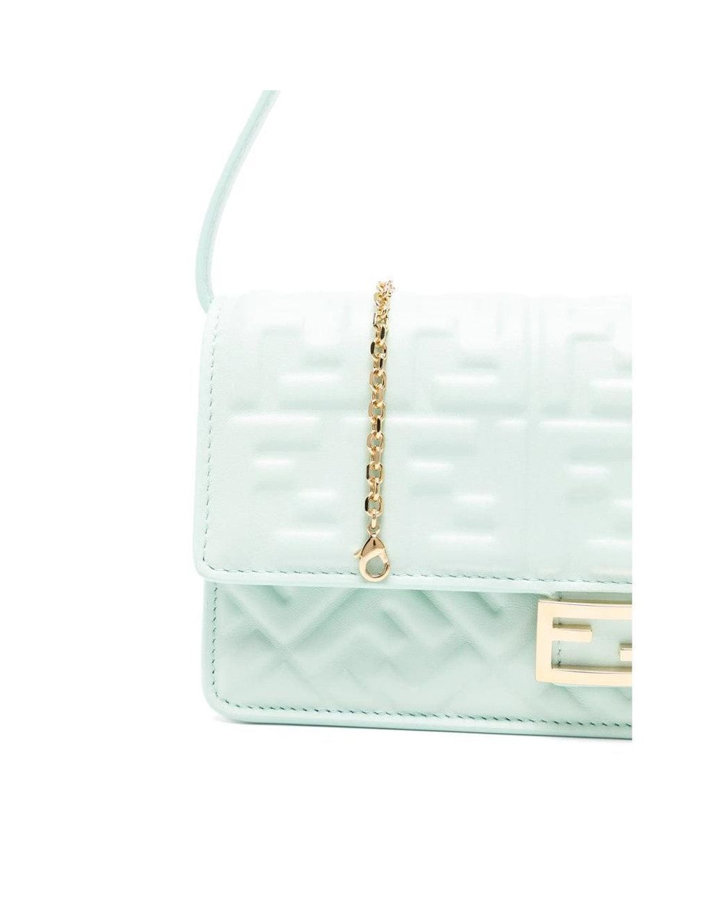 Fendi Blue Logo Small Shoulder Bag