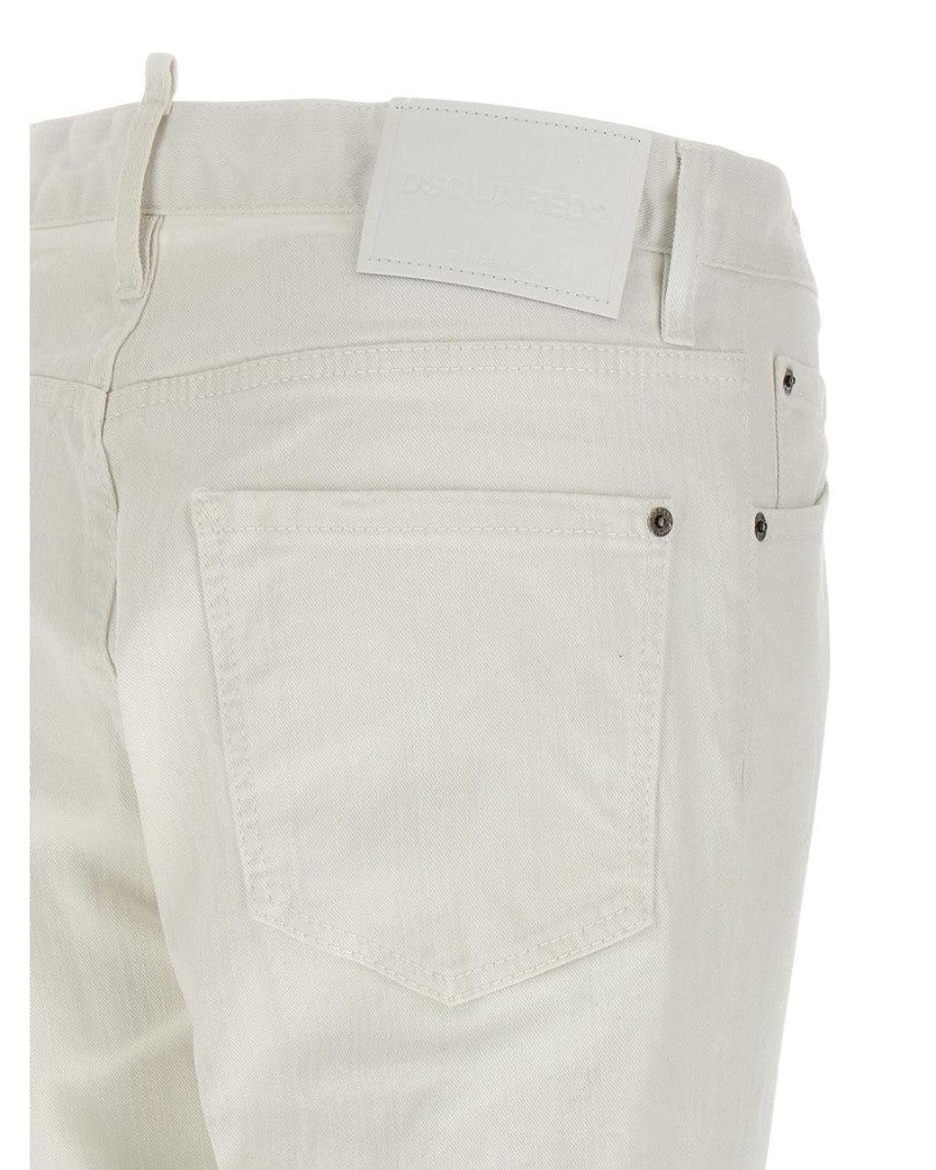 DSquared² White Teddy Jeans for men