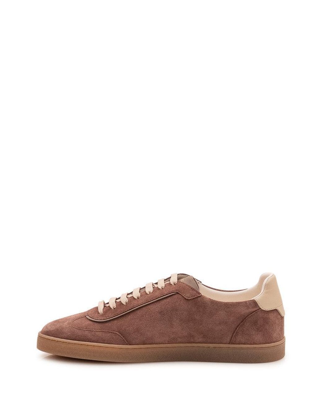 Brunello Cucinelli Brown Lace-Up Sneakers for men