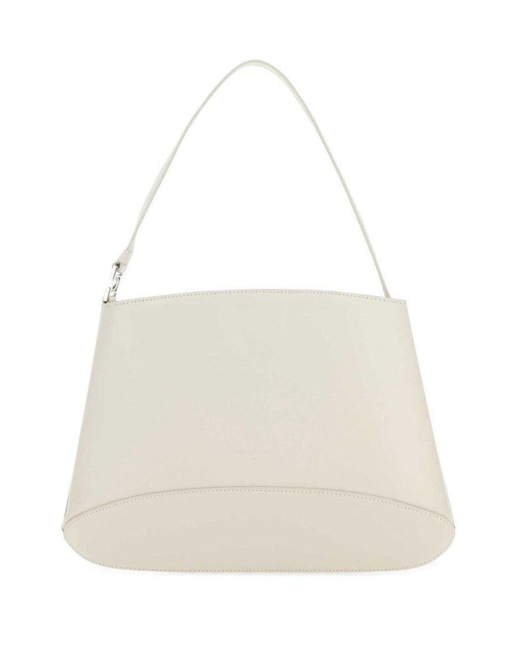 Low Classic White Ivory Leather Shoulder Bag
