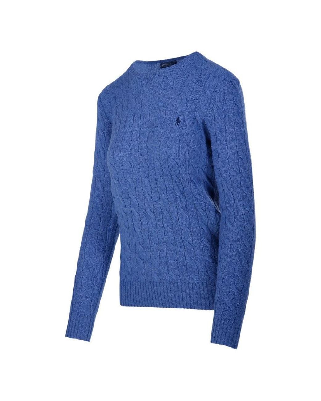 Polo Ralph Lauren Blue Knitted Crew Neck Sweater