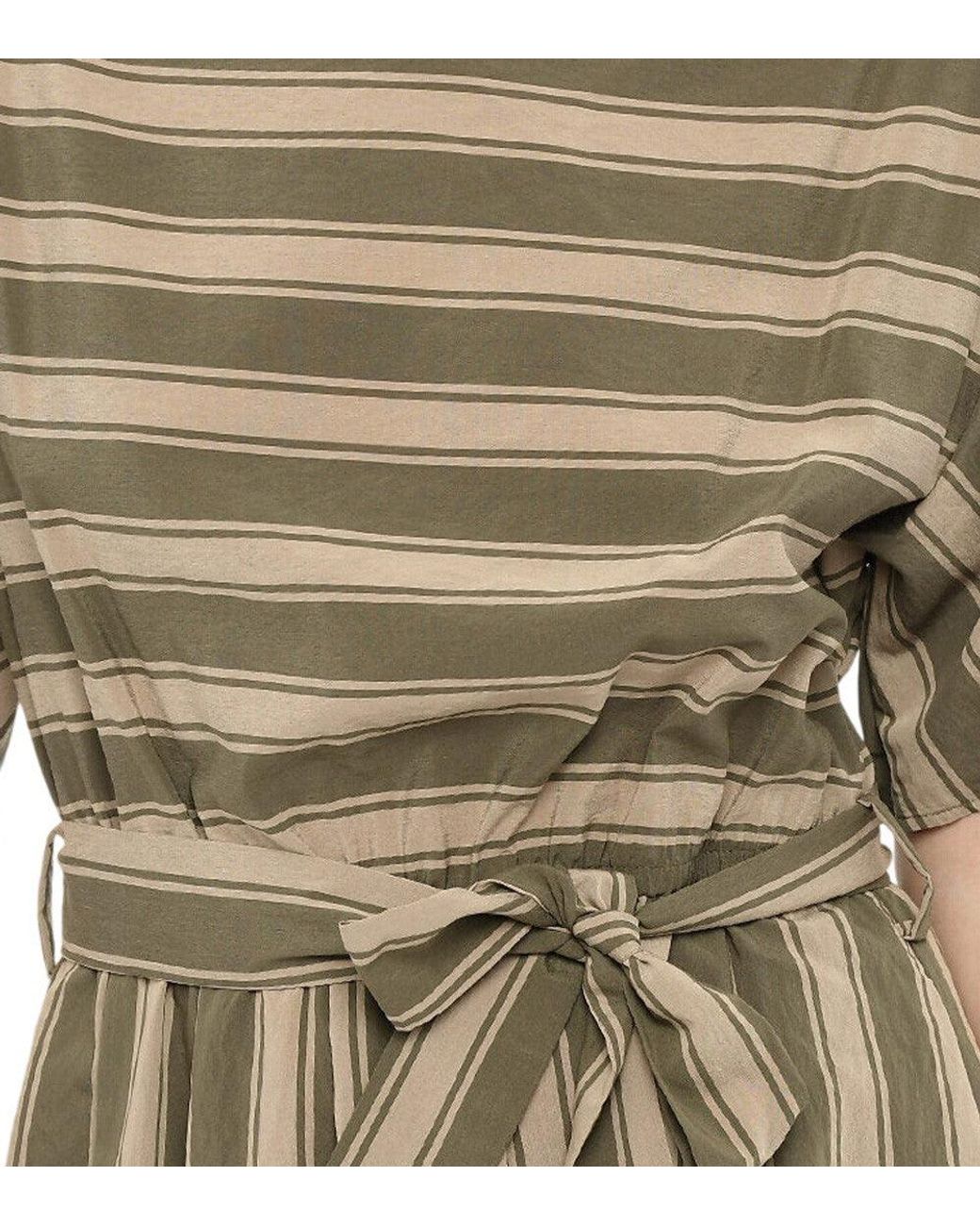 Woolrich Natural Crew Neck Midi Dress