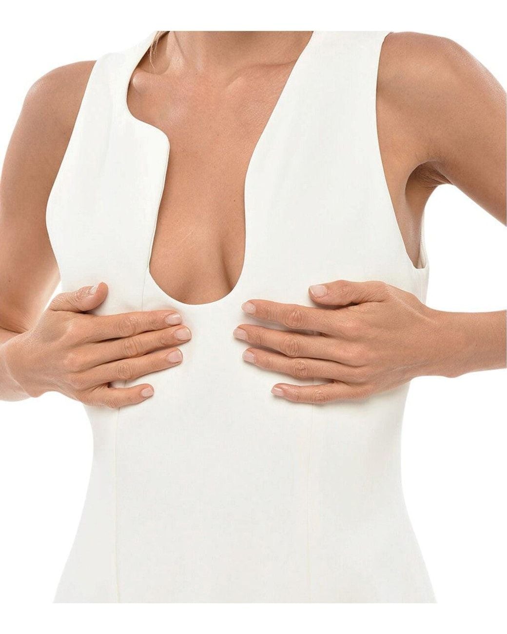Ferragamo White Halter Neck Mini Dress