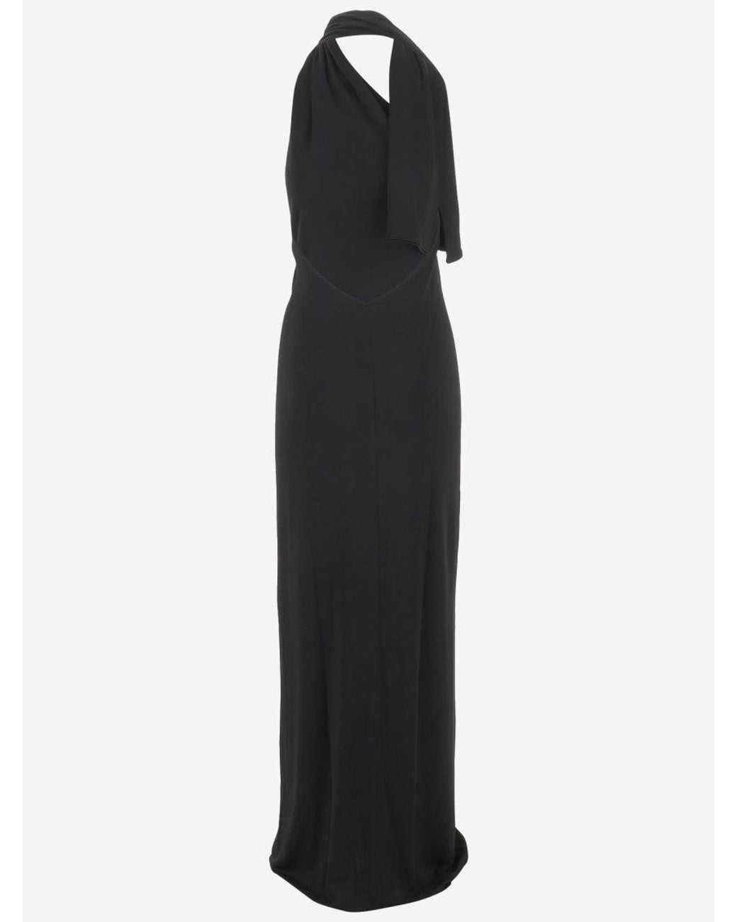 Khaite Black Roza Viscose Long Dress