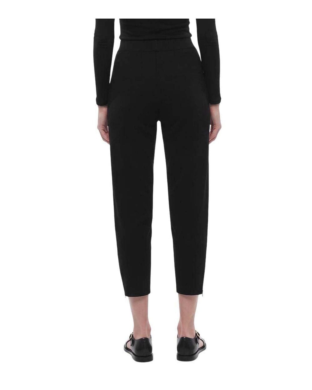 Stella McCartney Black Tapered Flat Front Pants
